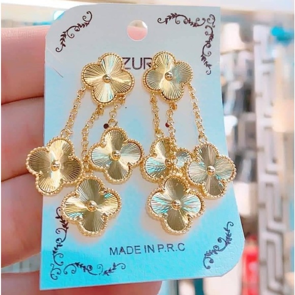 Brand new earring Gold bleated top quality - Picture 2 of 2